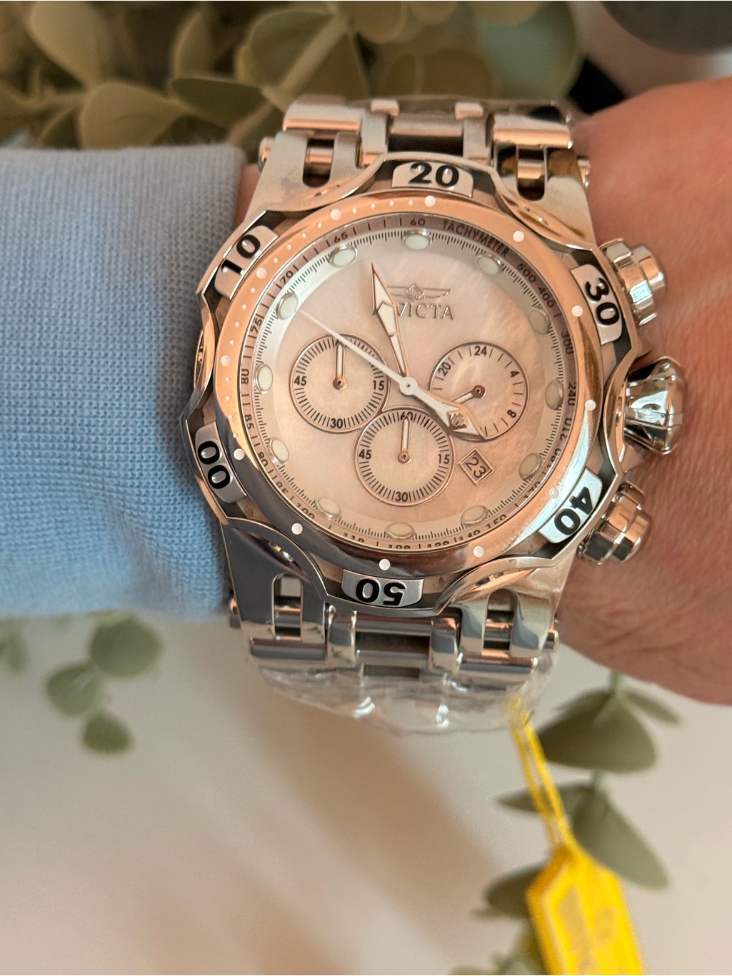Invicta Fusion 54mm White Mother Of Pearl Dial Chronograph Watch Nwt 49169